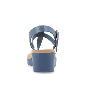 BIANCA WEDGE SANDALS IN WIDE - Blue