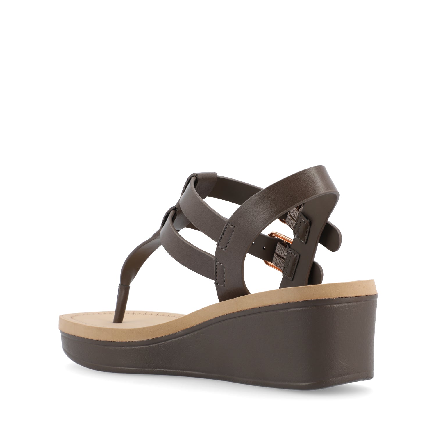 BIANCA WEDGE SANDALS IN WIDE - Brown