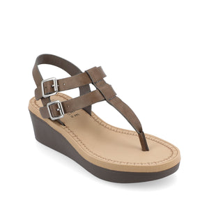BIANCA WEDGE SANDALS IN WIDE - Grey