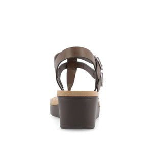 BIANCA WEDGE SANDALS IN WIDE - Grey