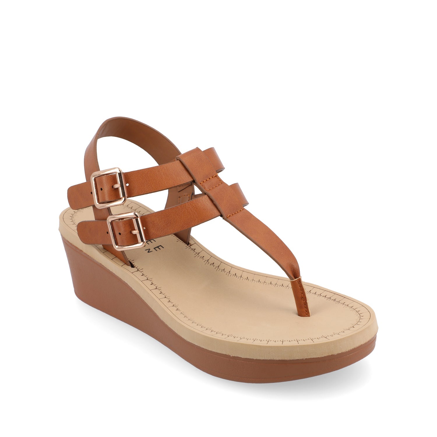 BIANCA WEDGE SANDALS IN WIDE - Tan