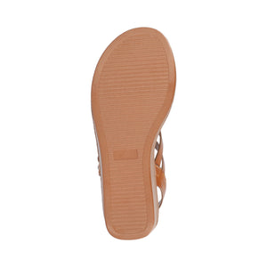 BIANCA WEDGE SANDALS IN WIDE - Tan