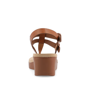 BIANCA WEDGE SANDALS IN WIDE - Tan