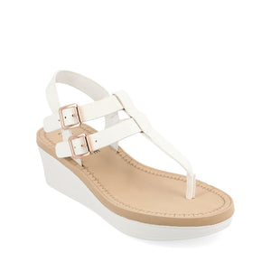 BIANCA WEDGE SANDALS IN WIDE - White
