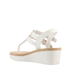 BIANCA WEDGE SANDALS IN WIDE - White