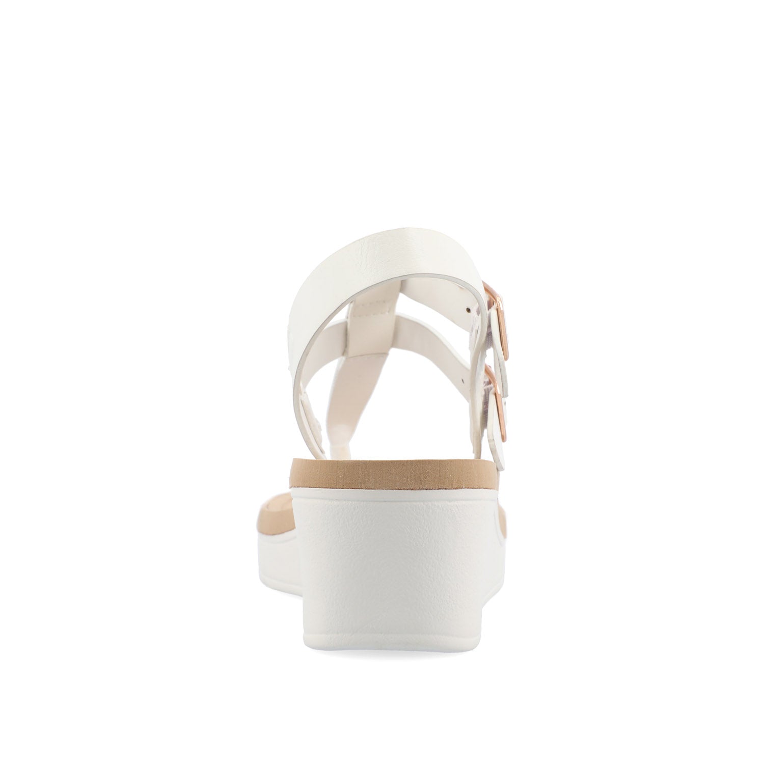 BIANCA WEDGE SANDALS IN WIDE - White