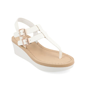 BIANCA WEDGE HEELED SANDALS IN CLASSIC COLORS - White