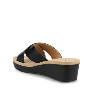 Biara Platform Wedge Sandals - Black
