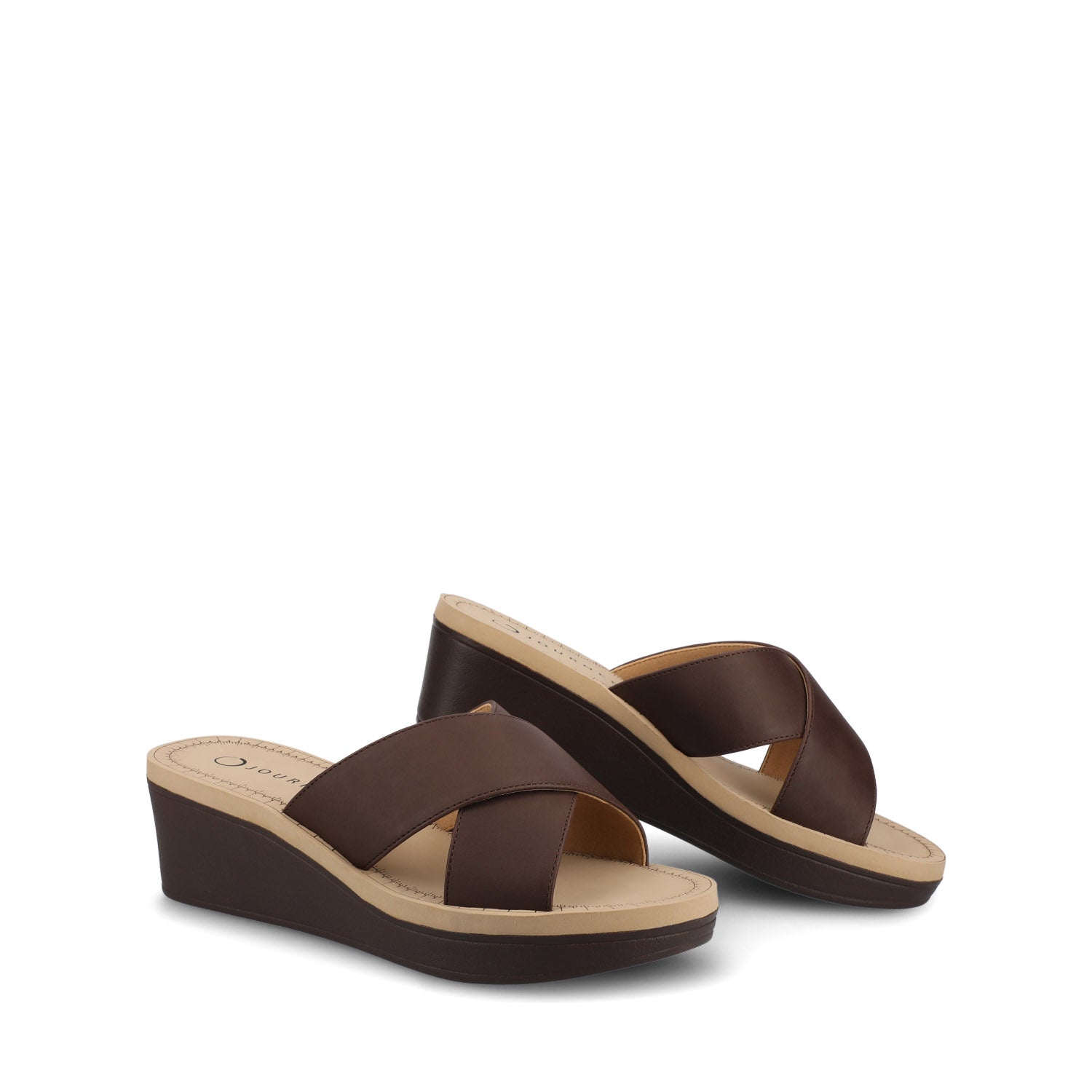 Biara Platform Wedge Sandals - Brown