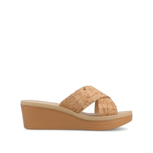 Biara Platform Wedge Sandals - Cork