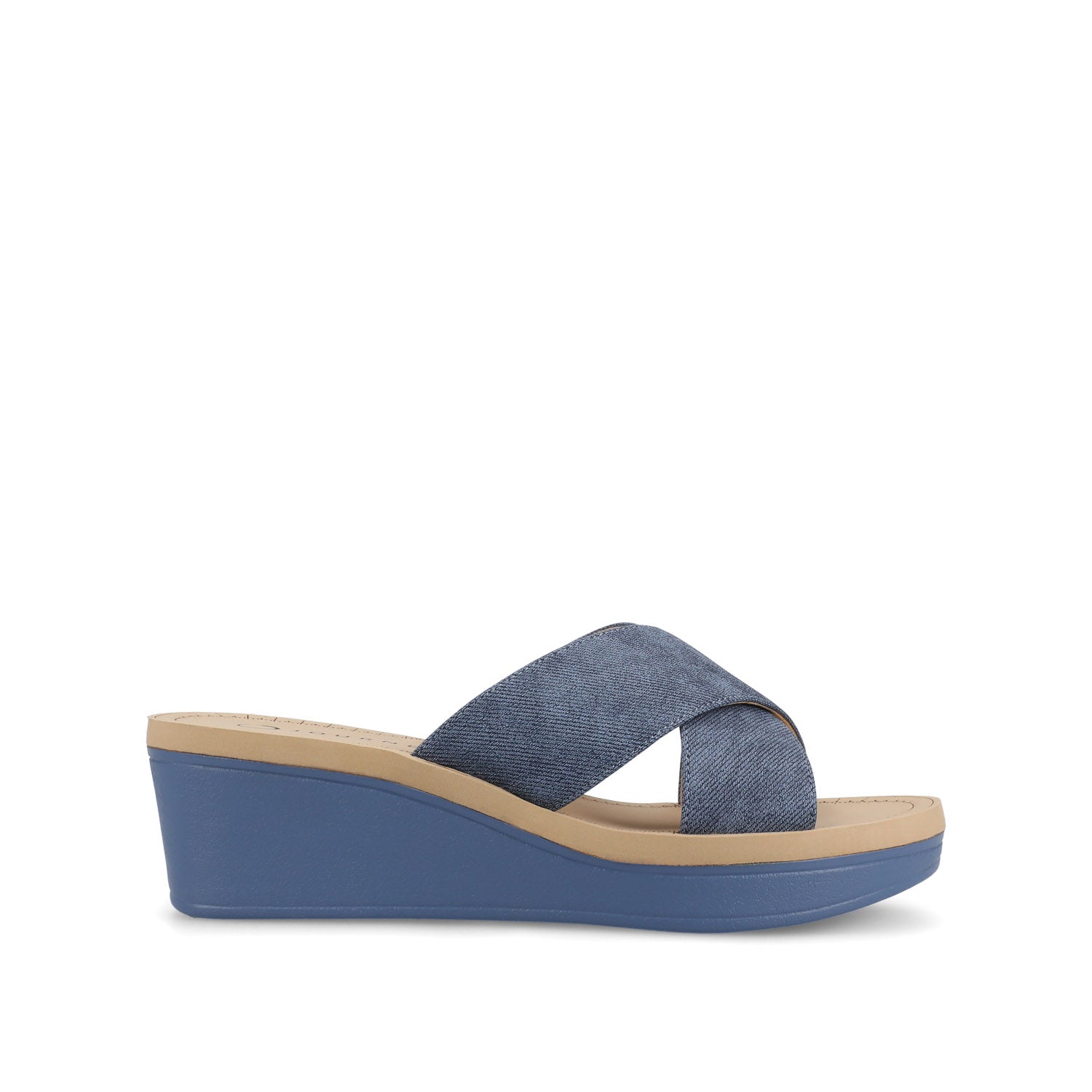 Biara Platform Wedge Sandals - Denim