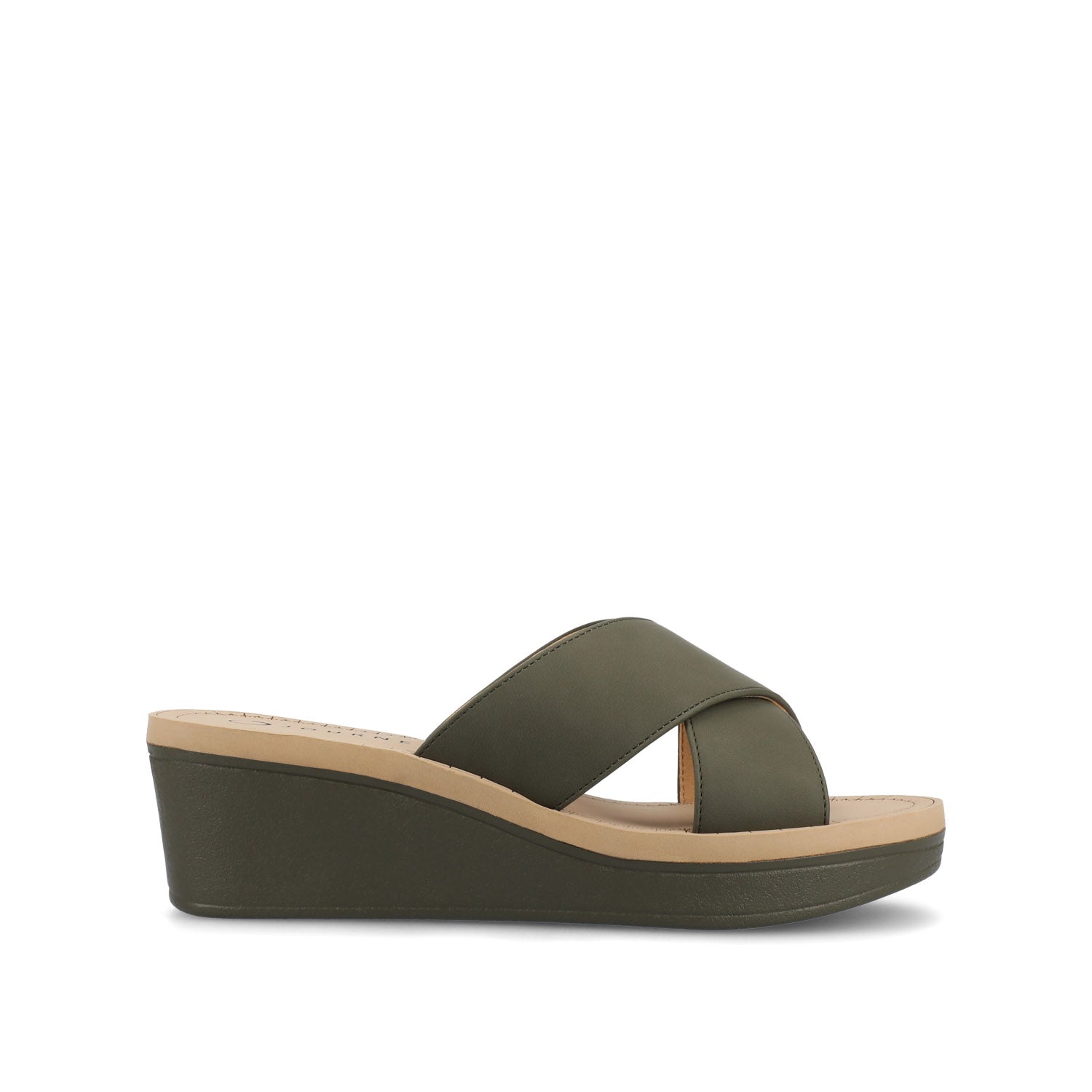 Biara Platform Wedge Sandals - Olive