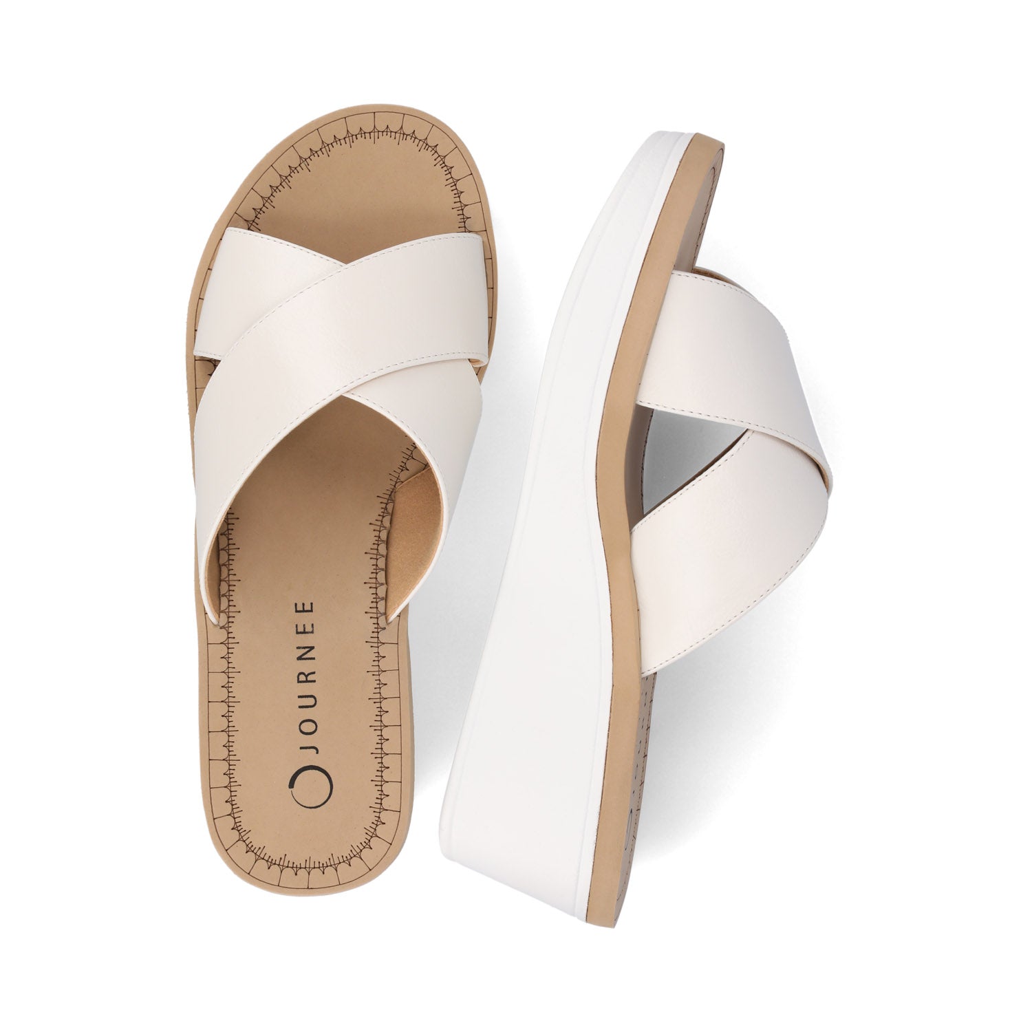 Biara Platform Wedge Sandals - White