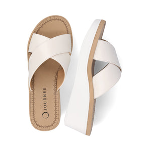 Biara Platform Wedge Sandals - White