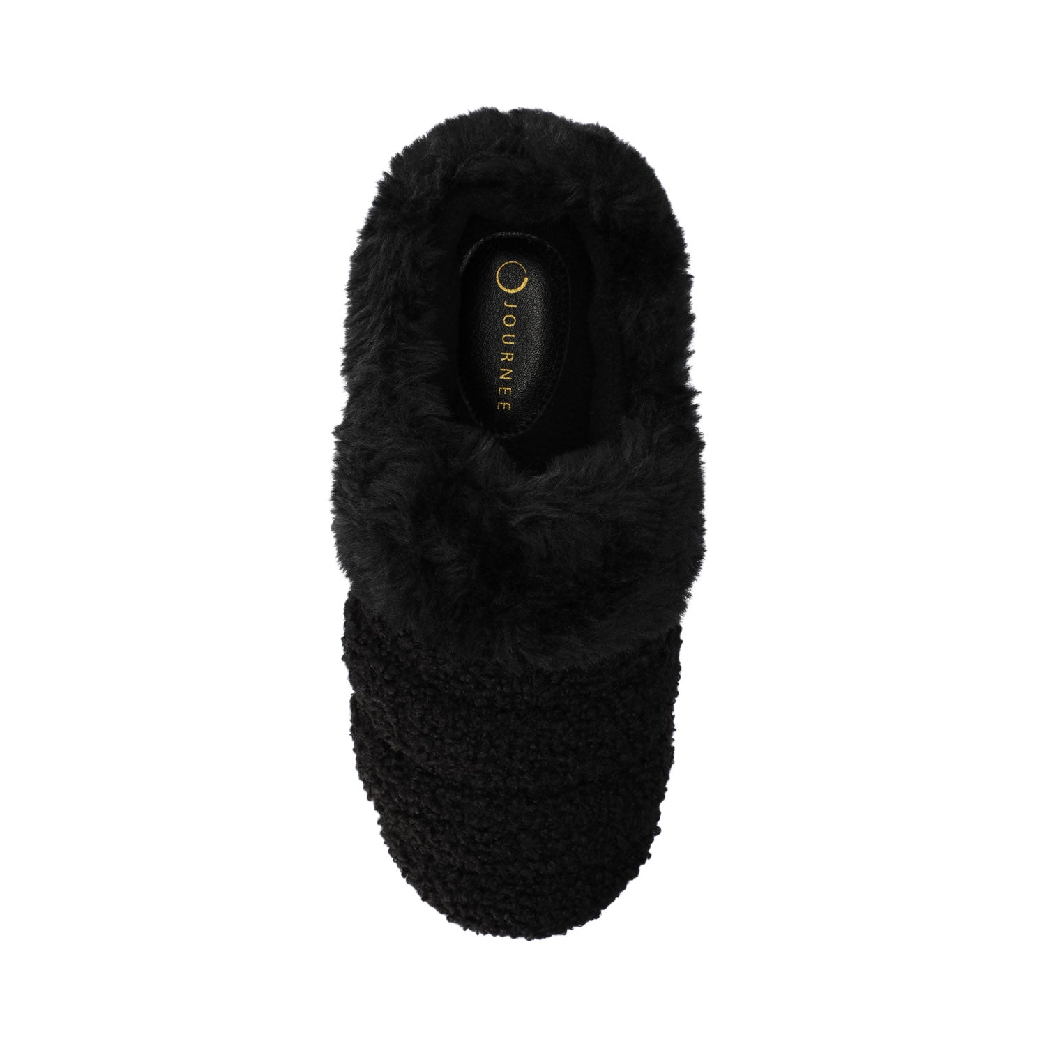 BLAIR SLIPPERS IN FAUX SUEDE - Black Shearling