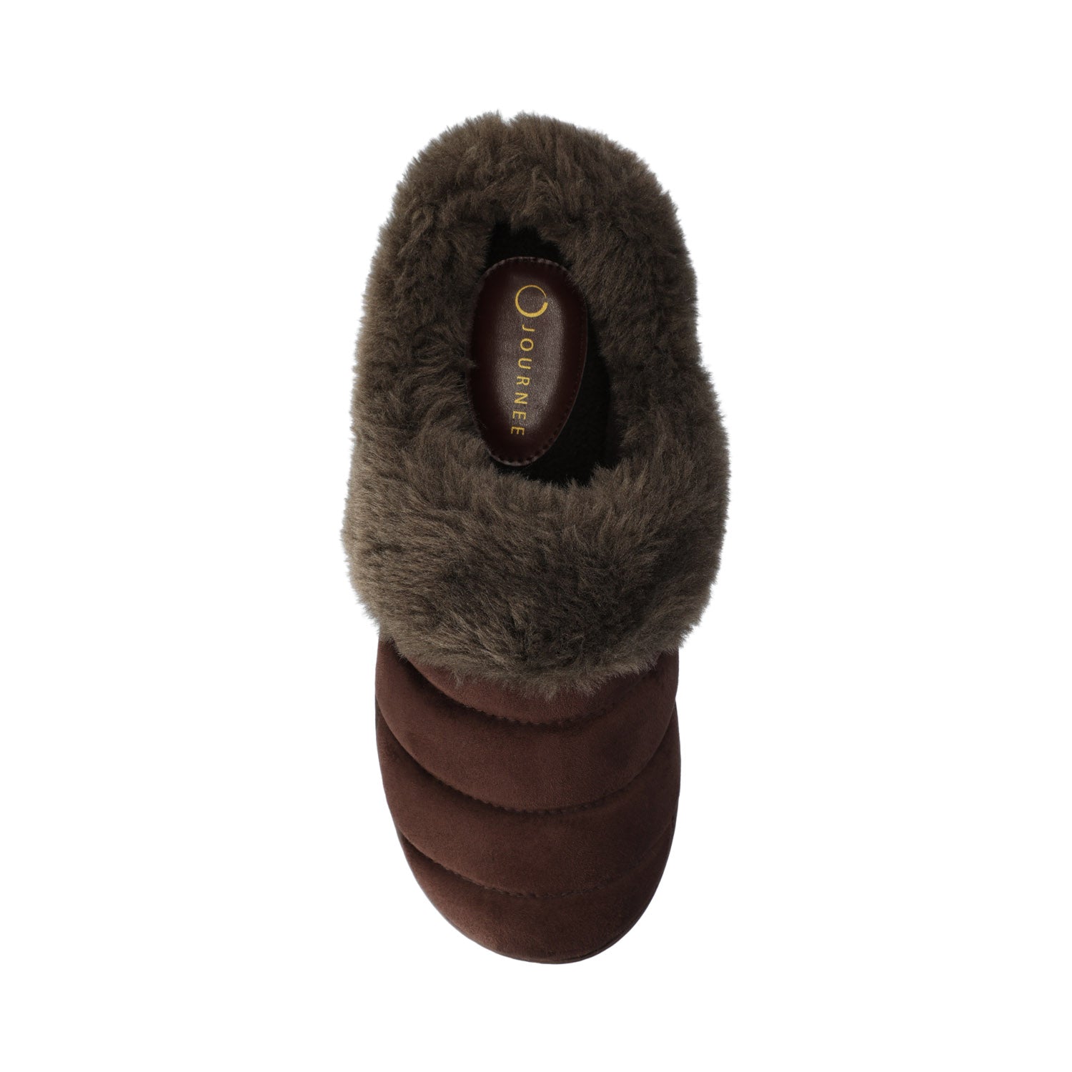 BLAIR SLIPPERS IN FAUX SUEDE - Brown Faux Suede