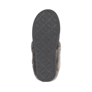 BLAIR SLIPPERS IN FAUX SUEDE - Charcoal Faux Suede