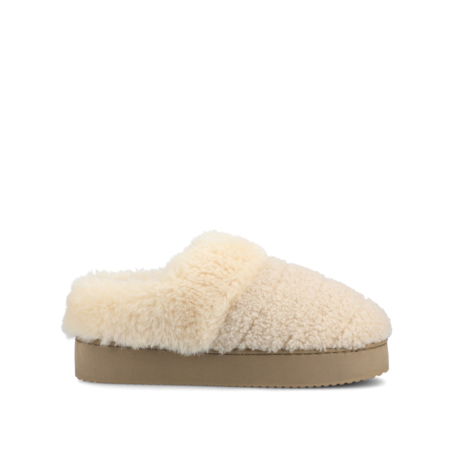 BLAIR SLIPPERS IN FAUX SUEDE - Natural Shearling