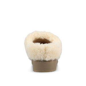 BLAIR SLIPPERS IN FAUX SUEDE - Natural Shearling