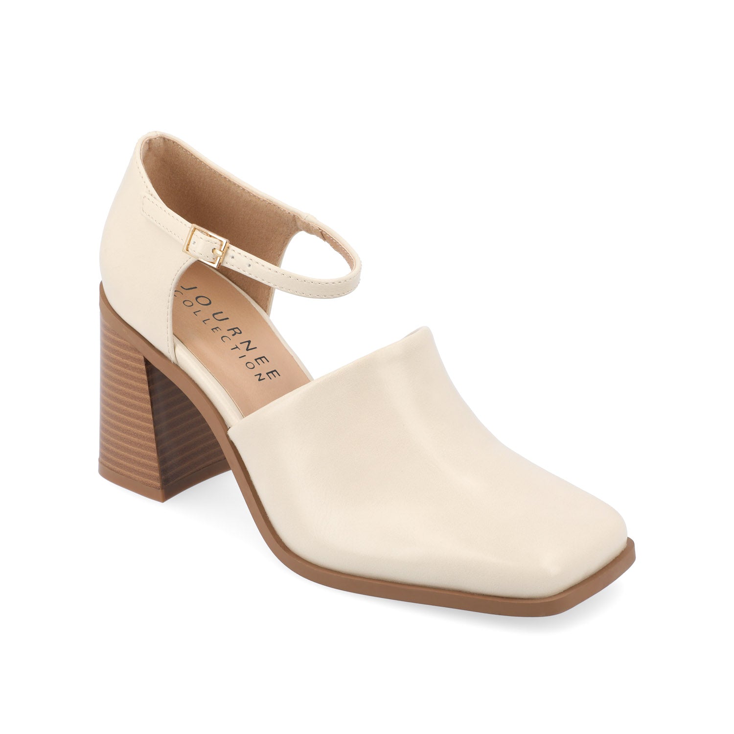 BOBBY LOAFER BLOCK HEELS IN VEGAN LEATHER - Off White