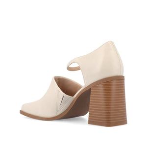 BOBBY LOAFER BLOCK HEELS IN VEGAN LEATHER - Off White