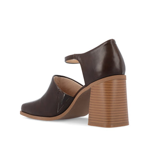 BOBBY BLOCK HEEL LOAFERS IN WIDE - Brown