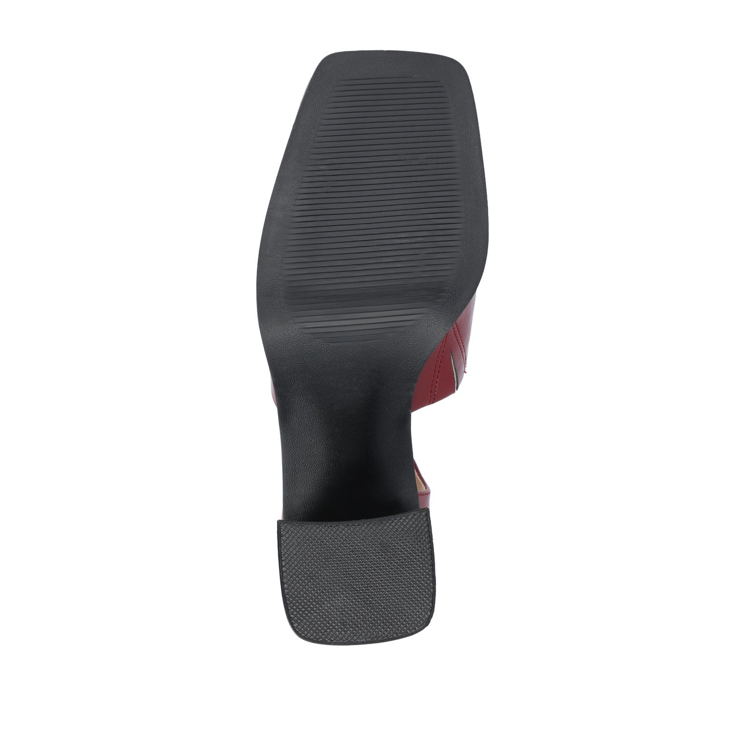 BOBBY LOAFER BLOCK HEELS IN VEGAN LEATHER - Red