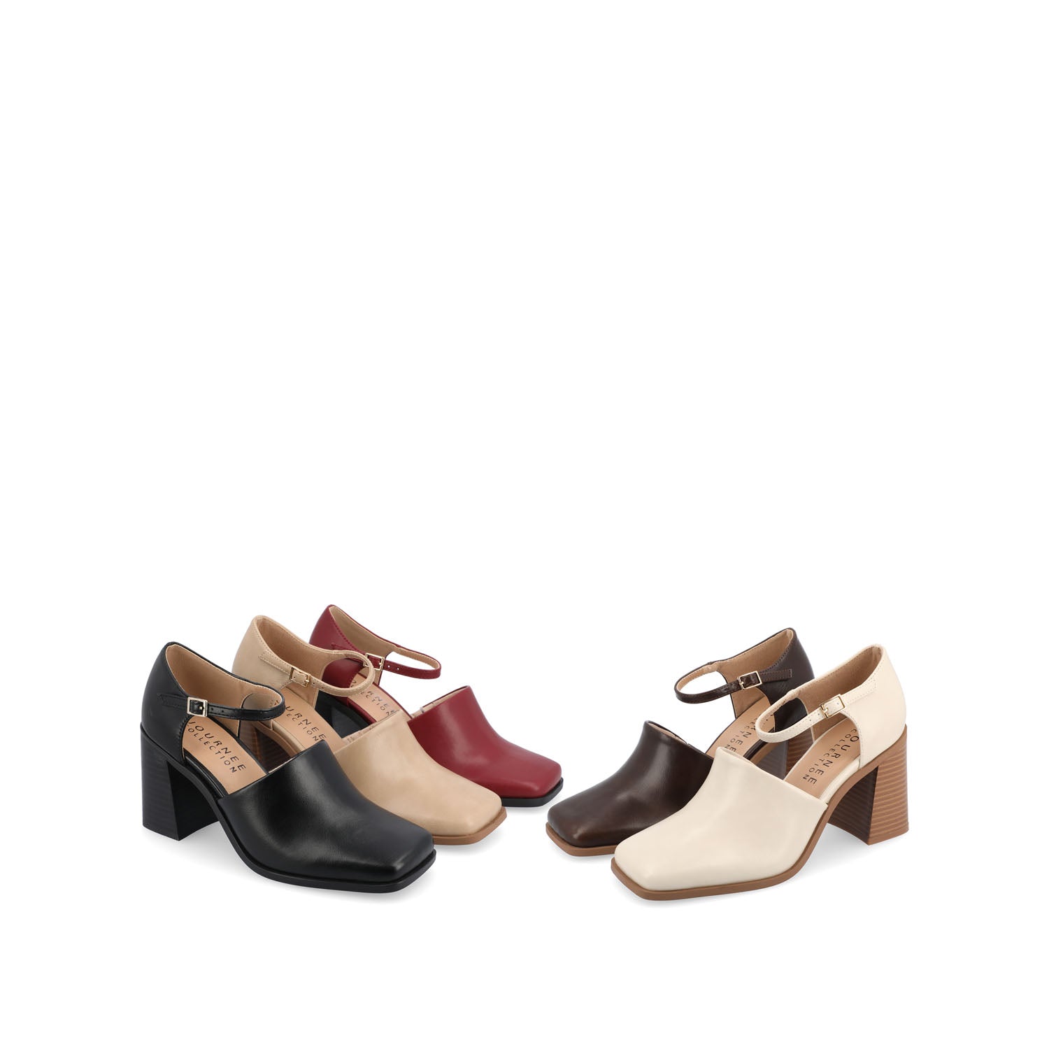 BOBBY BLOCK HEEL LOAFERS IN WIDE - Red