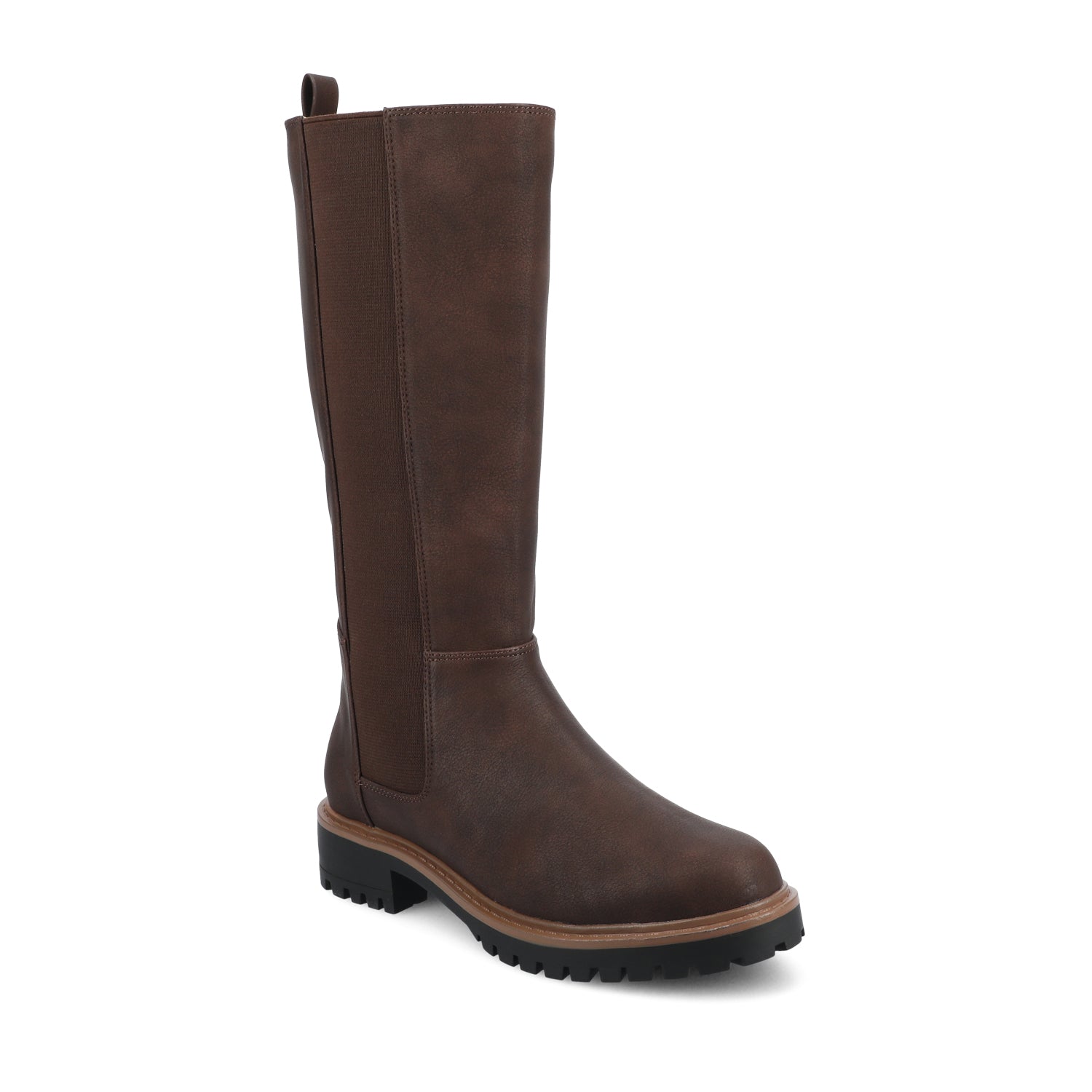 BRANDI KNEE HIGH BOOTS IN EXTRA WIDE CALF - Vintage Chocolate