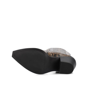 BRAYLEE WESTERN ANKLE BOOTIES - Snake Brown