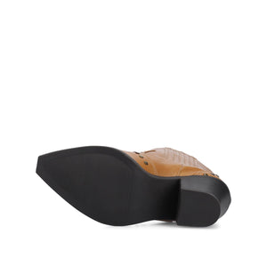 BRAYLEE WESTERN ANKLE BOOTIES - Tan