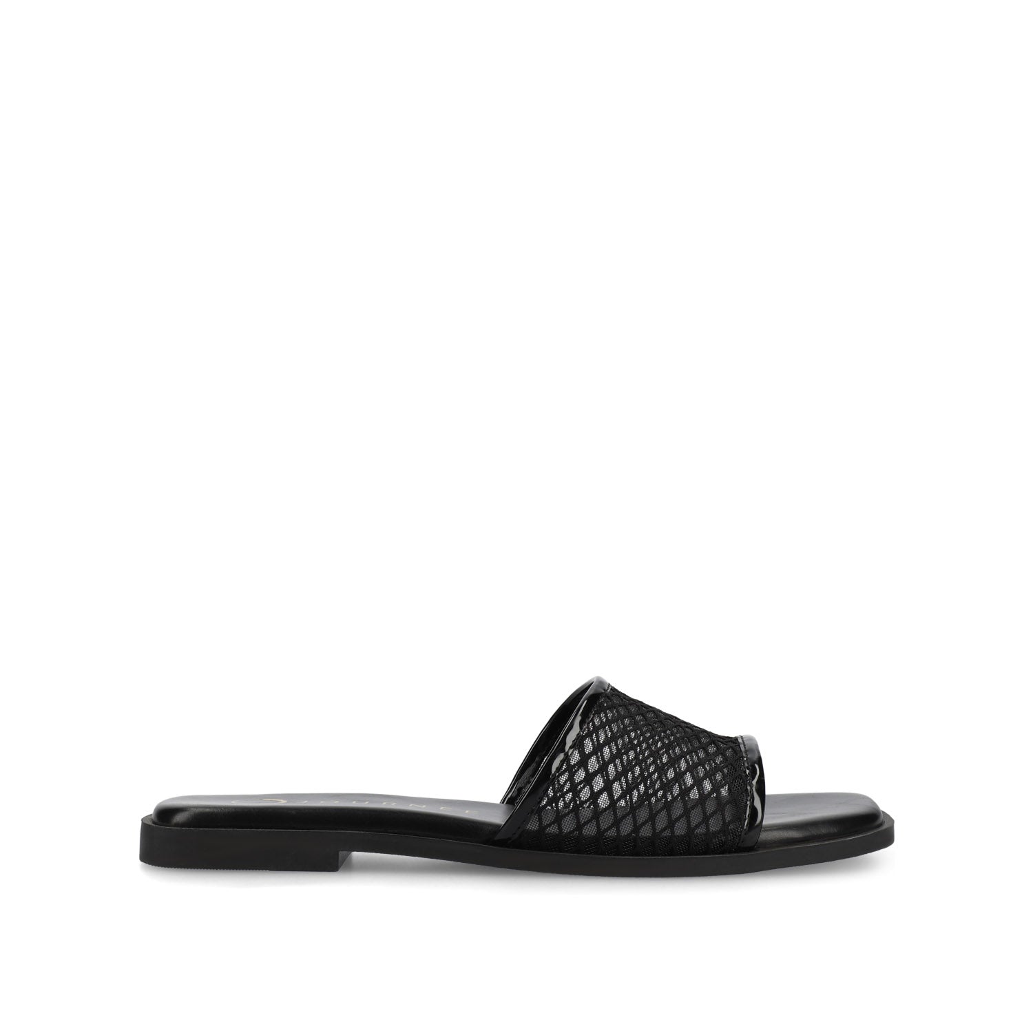 BRECKLEY SLIDE SANDALS IN MESH - Black Mesh