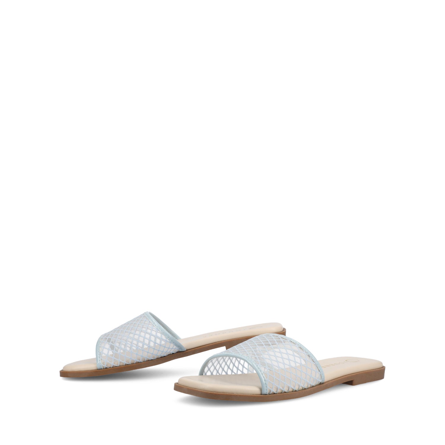 BRECKLEY SLIDE SANDALS IN MESH - Light Blue Mesh