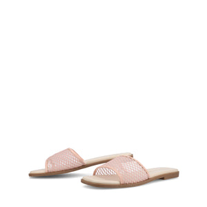 BRECKLEY SLIDE SANDALS IN MESH - Pink Mesh
