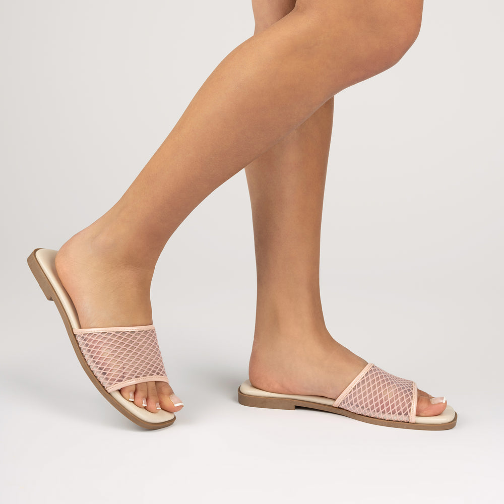 BRECKLEY SLIDE SANDALS IN MESH