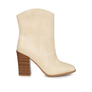 BREKINN WESTERN BOOTIE - FINAL SALE (NO EXCHANGES) - Ivory
