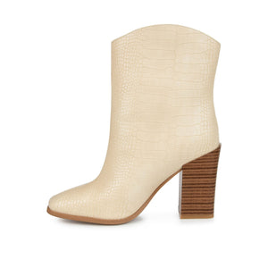 BREKINN WESTERN BOOTIE - FINAL SALE (NO EXCHANGES) - Ivory