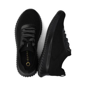 BRENA CASUAL SNEAKERS - Black Knit