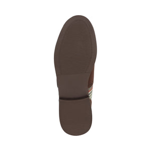BRIA OXFORD SHOES - Cream Chocolate Plaid