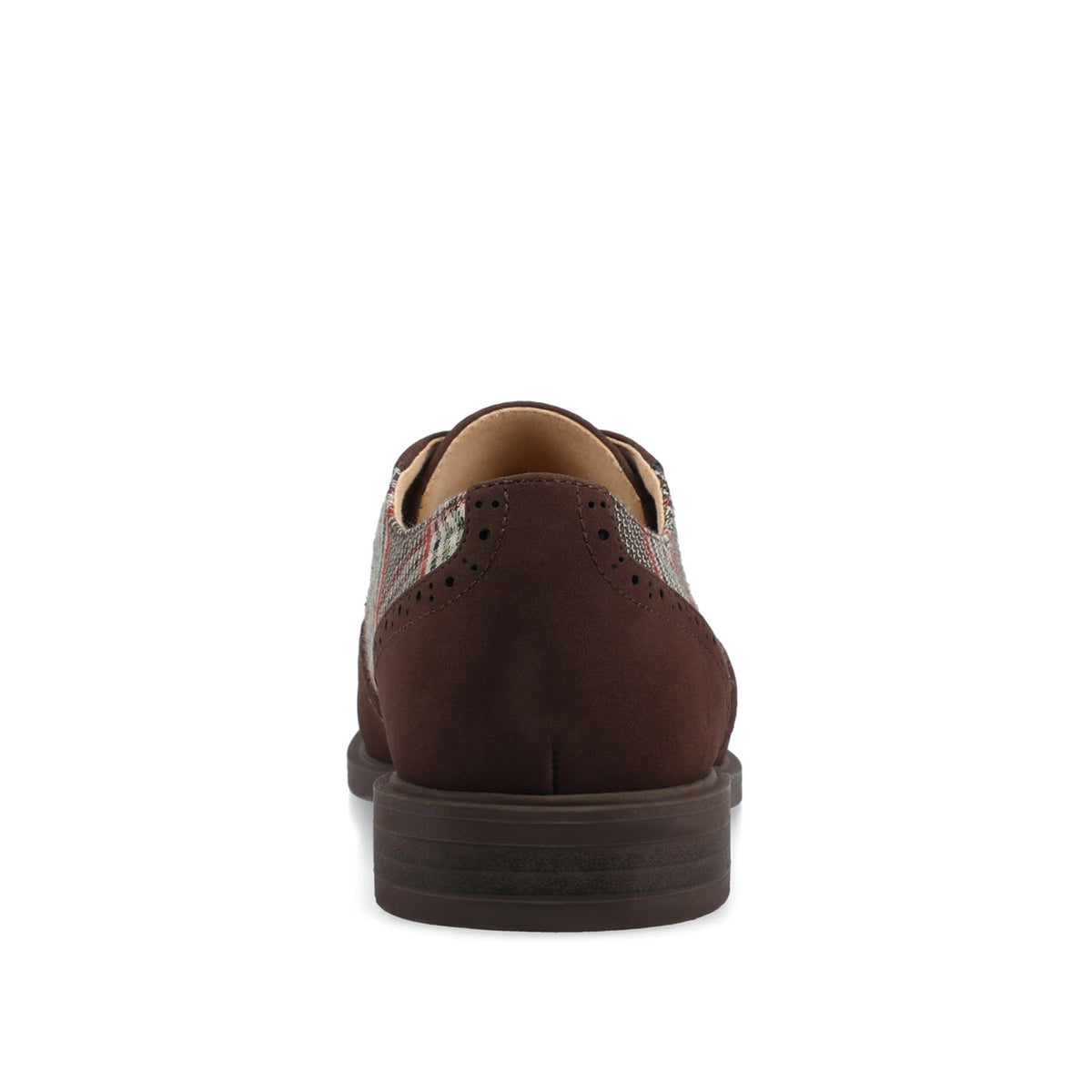 BRIA OXFORD SHOES - Cream Chocolate Plaid