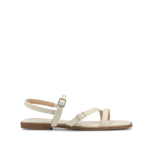 BRIANNA ANKLE STRAP SANDALS - Bone Lizard