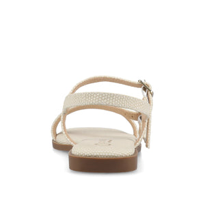 BRIANNA ANKLE STRAP SANDALS - Bone Lizard