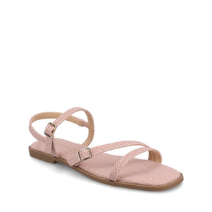 BRIANNA ANKLE STRAP SANDALS - Pink Lizard