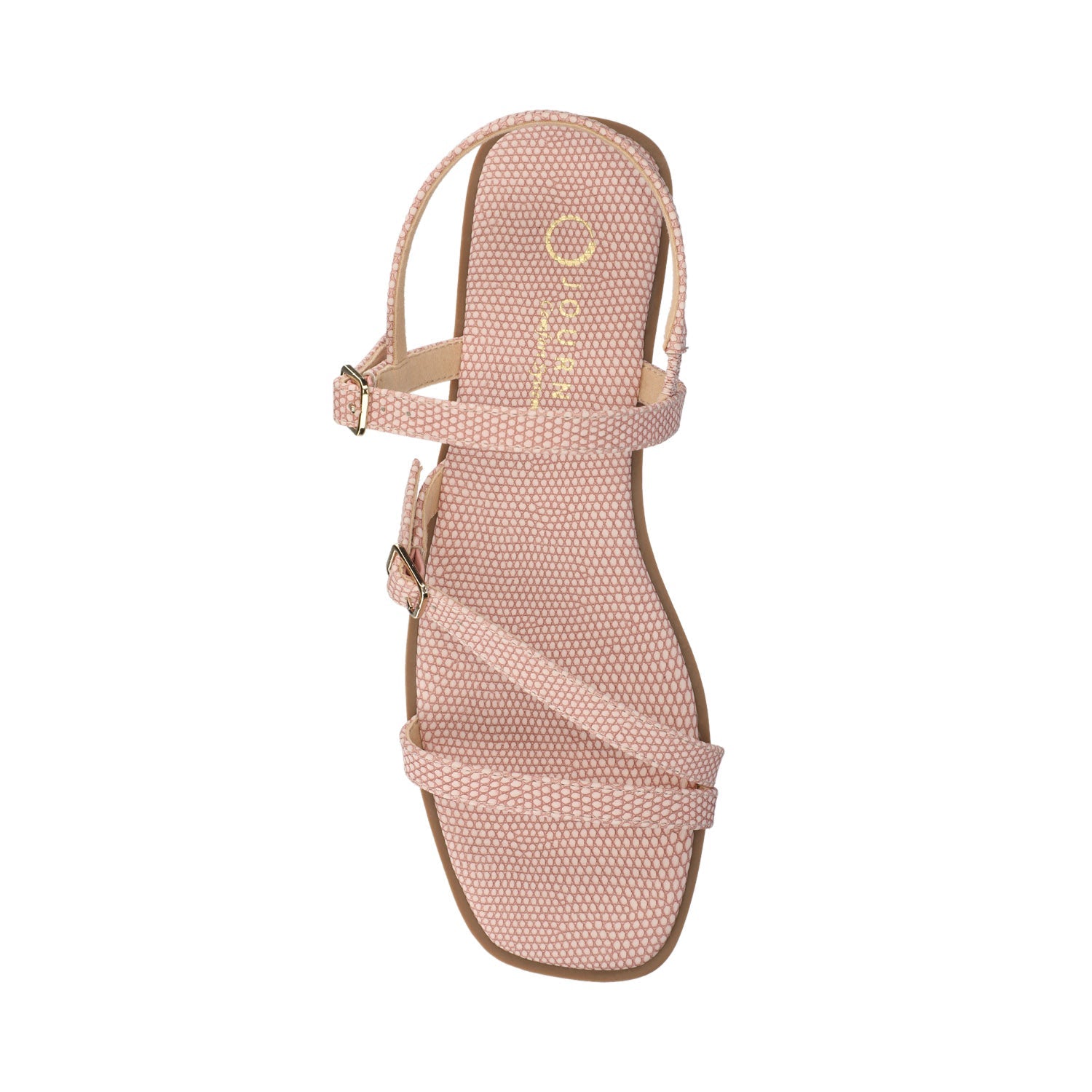 BRIANNA ANKLE STRAP SANDALS - Pink Lizard