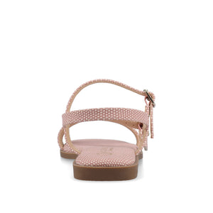 BRIANNA ANKLE STRAP SANDALS - Pink Lizard