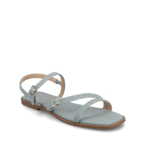 BRIANNA ANKLE STRAP SANDALS - Sky Blue Lizard