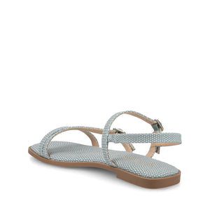 BRIANNA ANKLE STRAP SANDALS - Sky Blue Lizard