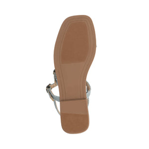 BRIANNA ANKLE STRAP SANDALS - Sky Blue Lizard