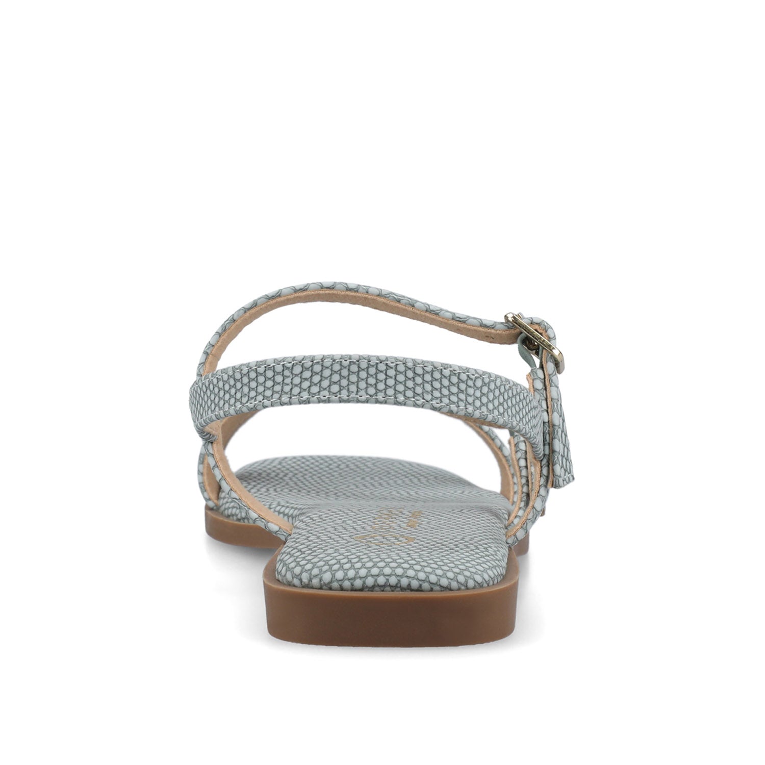 BRIANNA ANKLE STRAP SANDALS - Sky Blue Lizard