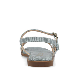 BRIANNA ANKLE STRAP SANDALS - Sky Blue Lizard